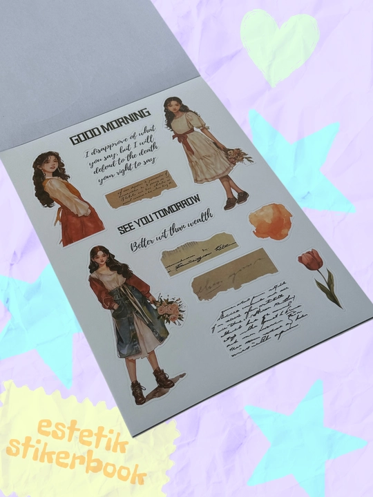 Sticker book 100+stikerlar A5 -12 varaqli estetik