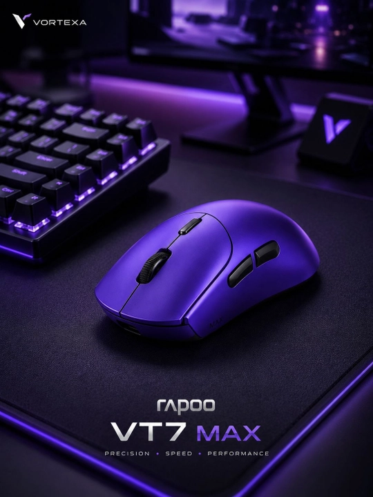 Rapoo VT7 MAX gaming simsiz sichqonchasi, 8K, PixArt 30K, 500 soatgacha ishlash