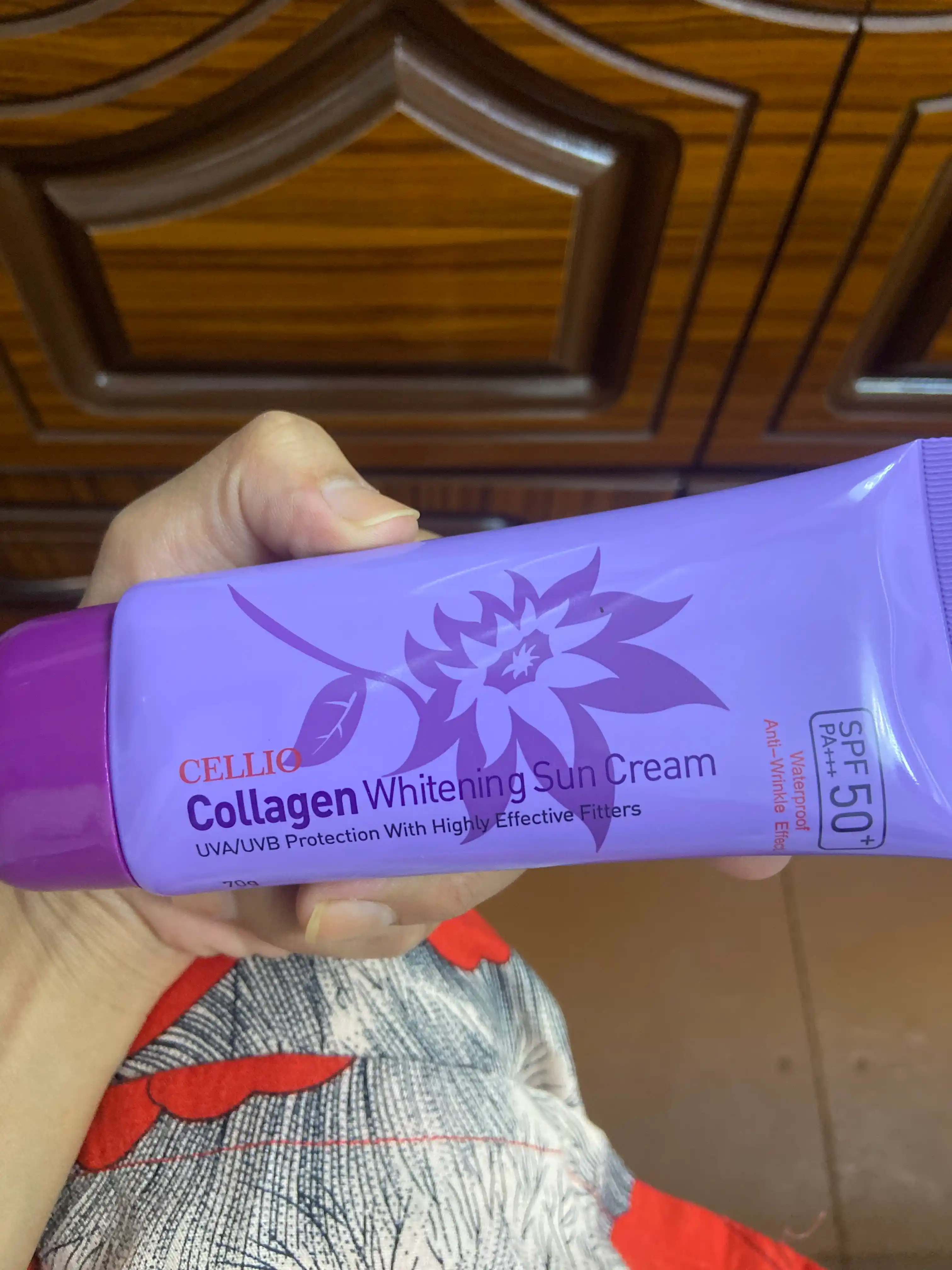 Quyoshdan himoya qiluvchi krem kollagen bilan, Cellio, yuz va tana uchun SPF 50+, 70 ml