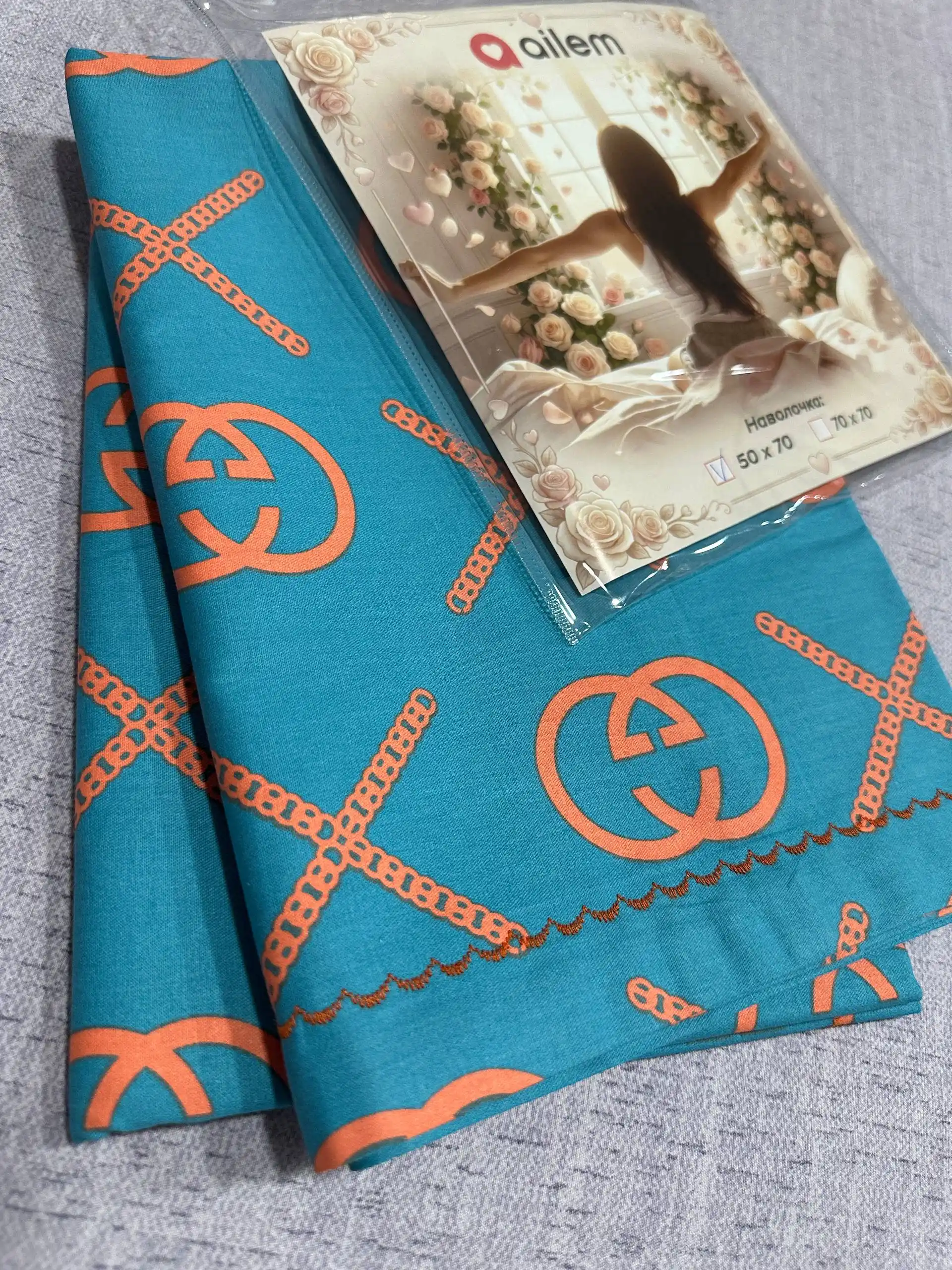 Yostiq jildi 70x50, Super satin, 2 dona ,100% paxta