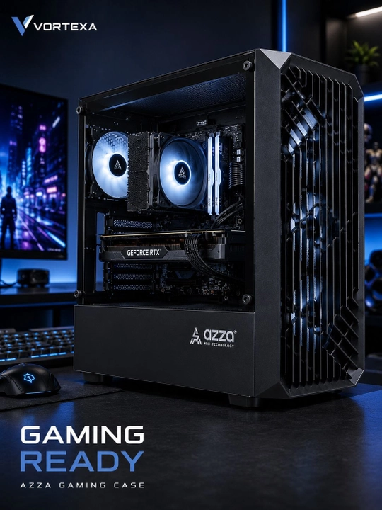 Корпус для ПК AZZA Gaming Case Mid Tower, ATX/M-ATX/ITX, USB 3.0, чёрный