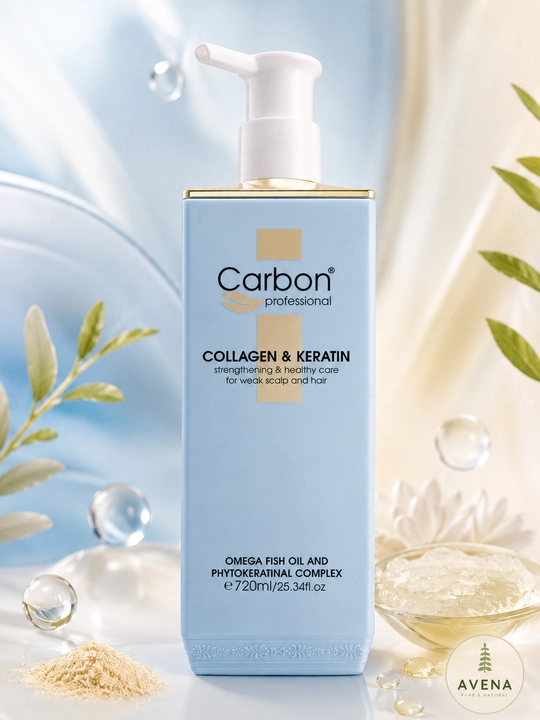 Carbon Professional Collagen & Keratin шампунь для укрепления волос, 720 мл - 