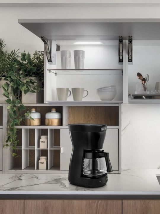 De’Longhi ICM16210.BK maydalangan qahva uchun tomchili qahva qaynatgich, 1,25 l, Aroma