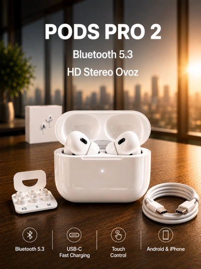 Pods Pro 2 беспроводные Bluetooth наушники, сенсорные стерео, для iPhone и Android