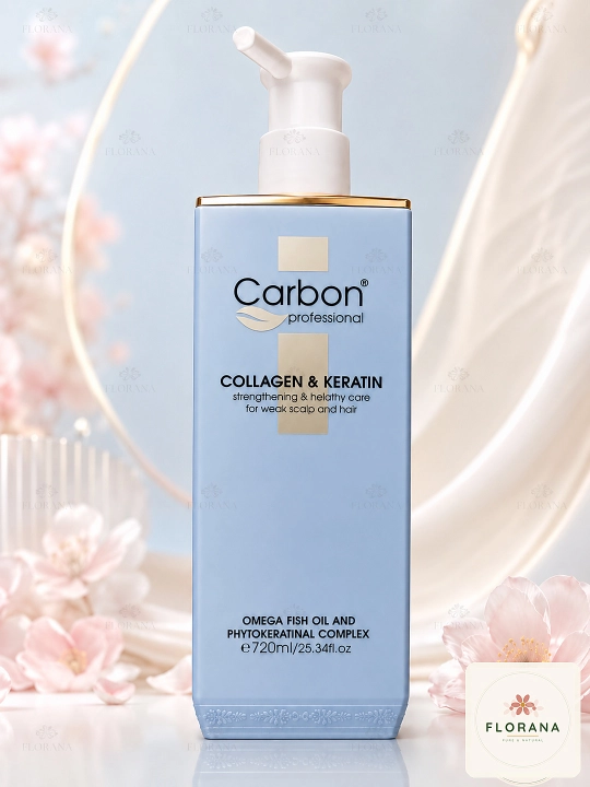 Carbon Professional Collagen & Keratin шампунь для укрепления волос, 720 мл