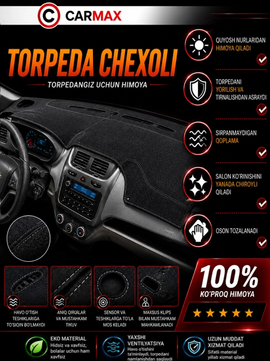 Avtomobil torpedasi uchun himoya qoplamasi (g‘ilof) - 