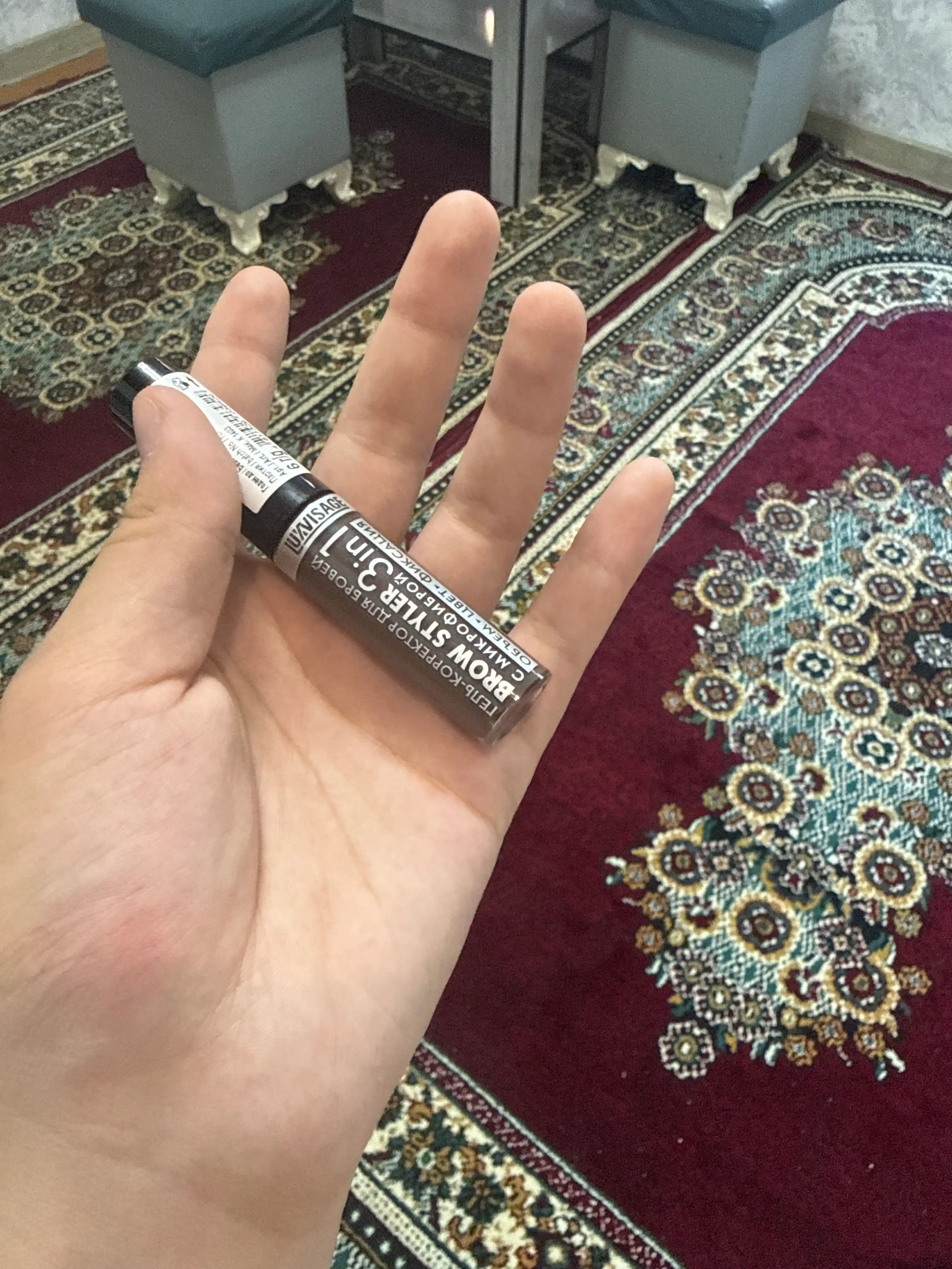 Гель-корректор для бровей LUXVISAGE Brow styler, с микрофиброй, 3 в 1,  5,5 гр