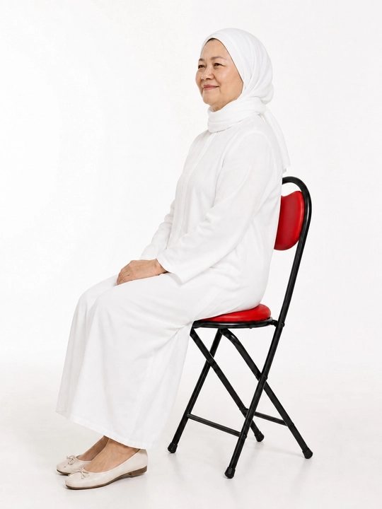 Umra uchun yig‘ma stul, yengil, yumshoq o‘rindiqli va suyanchiqli, stulcha, stullar, mebel
