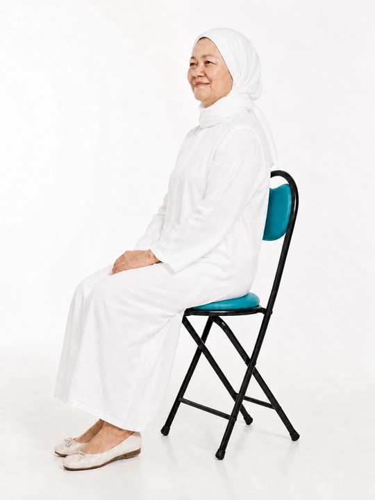 Umra uchun yig‘ma stul, yengil, yumshoq o‘rindiqli va suyanchiqli, stulcha, stullar, mebel