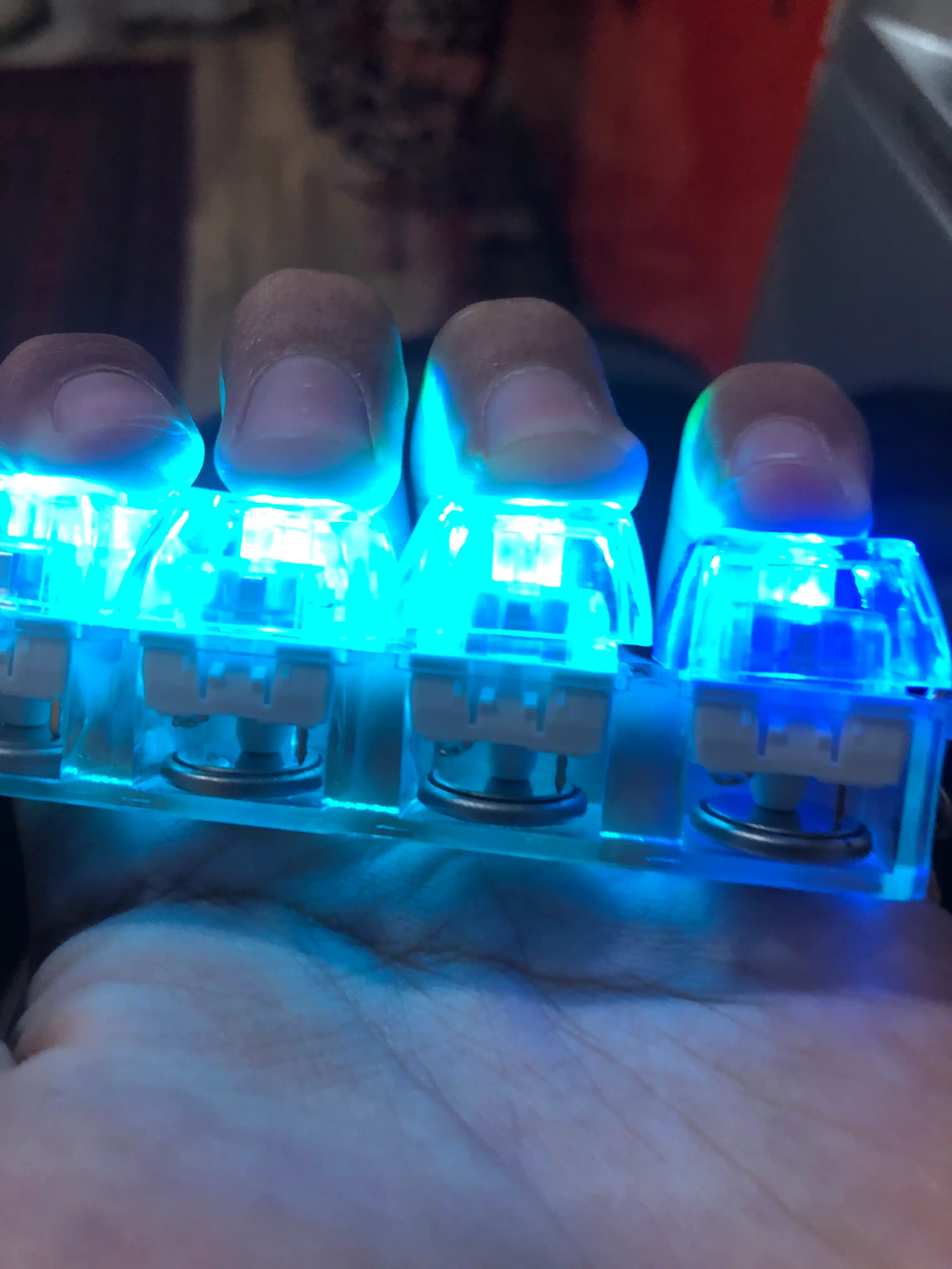 Антистресс-кликер с LED подсветкой, брелок антистресс, брелок клавиатура