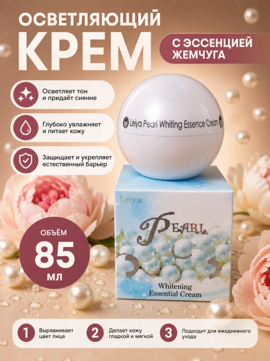 Крем для лица, Leiya, Hyaluron, Snail, Green Tea, Pomegranate, Olive, Collagen, 85 мл