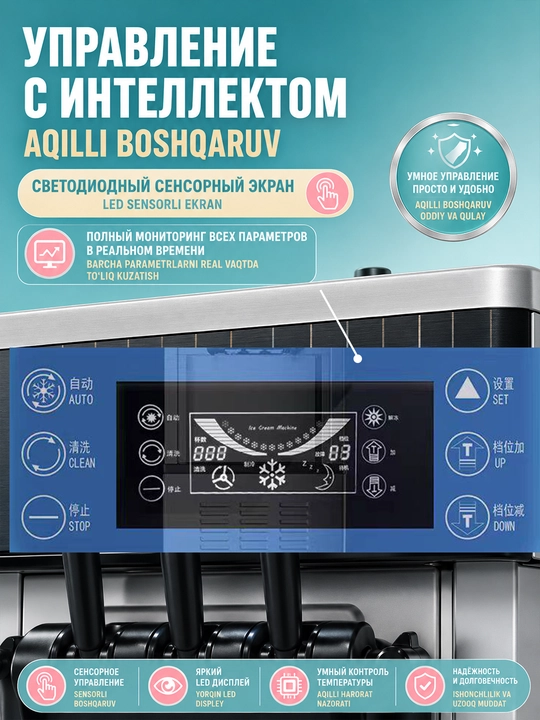 Аппарат для мороженного, настольный, DONPER HL-02, приготовления мороженого
