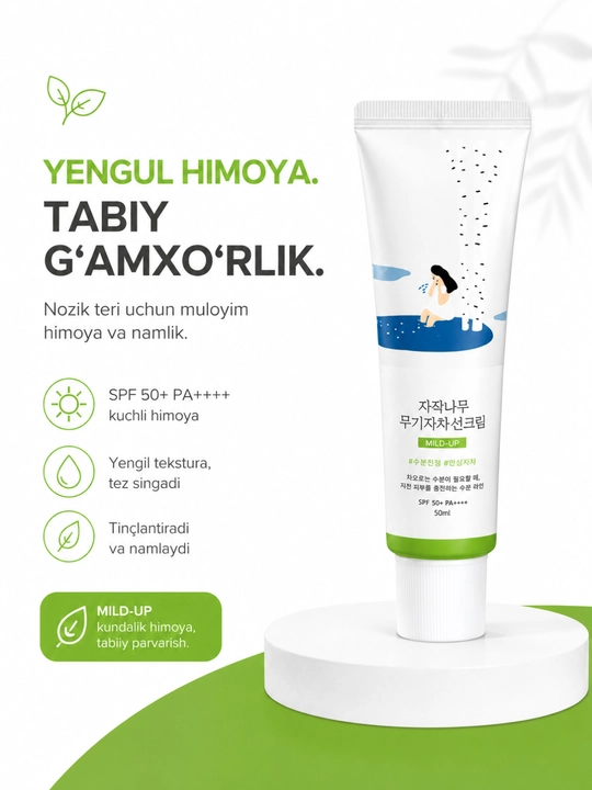 Quyoshdan himoya qiluvchi krem,zagar krem, namlovchi, SPF50+,PA++++, 50ml