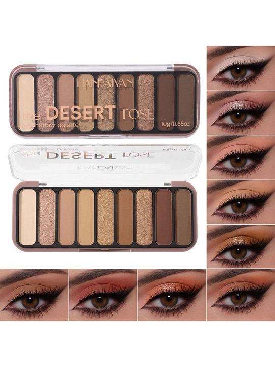 Палетка теней для век HANDAIYAN Desert Rose, 9 цветов матовых и шиммерных теней для глаз