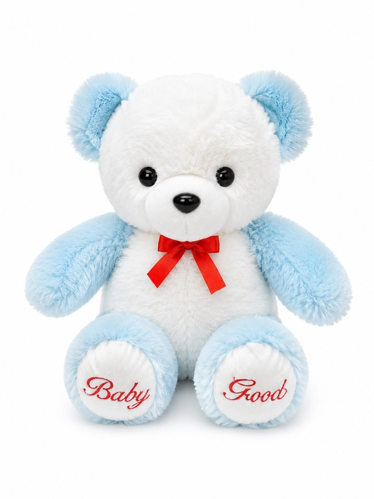 Qizil bo‘yinbog‘li yumshoq ayiqcha, rangli plush ayiq o‘yinchoq sovg‘abop mayin teddy, 30 sm - 