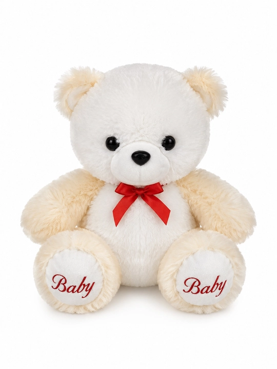 Qizil bo‘yinbog‘li yumshoq ayiqcha, rangli plush ayiq o‘yinchoq sovg‘abop mayin teddy, 30 sm - 