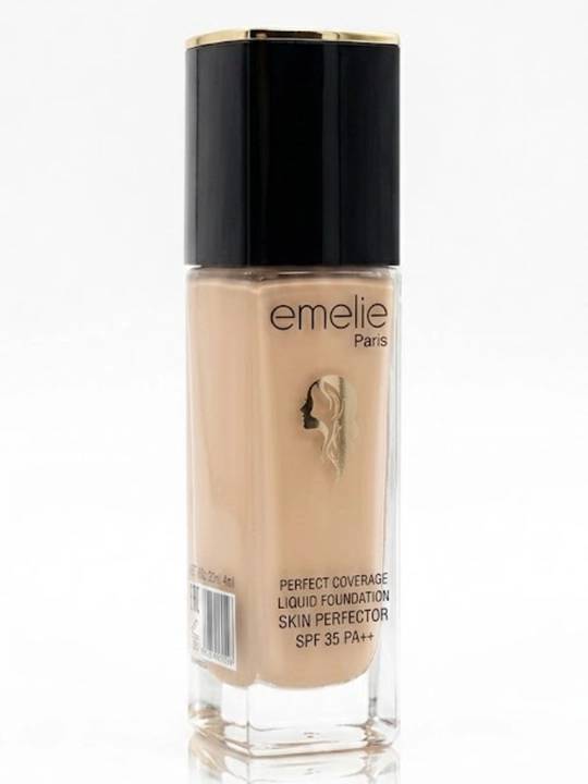 Emelie - Yuz tonal kremi, SPF, uzoq turuvchi, quyoshda erib ketmaydi, Mat rangda