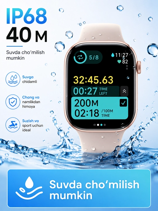 Смарт часы Smart Watch Series 11 Max, умные часы с звонками и NFC, IP68