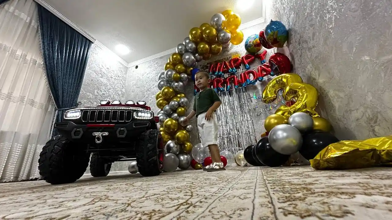 Набор для украшения дня рождения Happy Birthday с шарами и фотозоной
