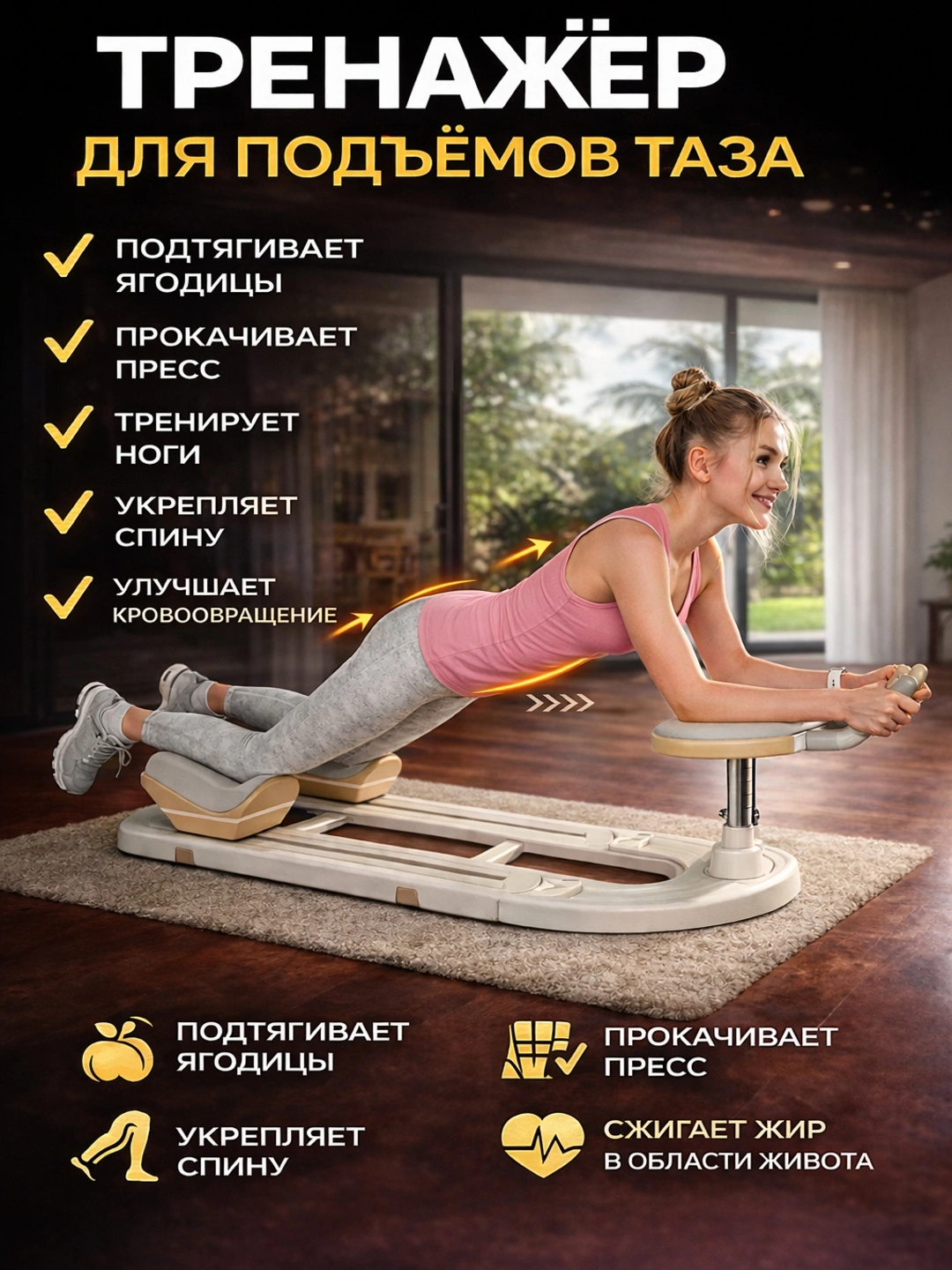 Dumba, son va mushaklar uchun trenajyor, uy fitnes trenajyori, glute trainer - 