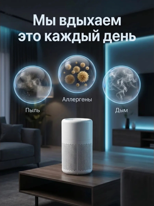 Очиститель воздуха для дома и увлажнитель, HEPA фильтр и ароматизатор воздуха