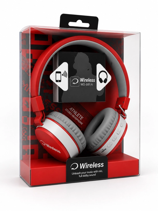 Simsiz quloqchin, naushnik MS-881A Bluetooth 5.3, TF karta, FM radio, mikrofonli