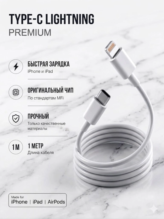 IPhone uchun quvvatlash to‘plami, adapter, Lightning kabeli | 20W tez quvvatlash