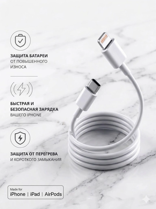 IPhone uchun quvvatlash to‘plami, adapter, Lightning kabeli | 20W tez quvvatlash