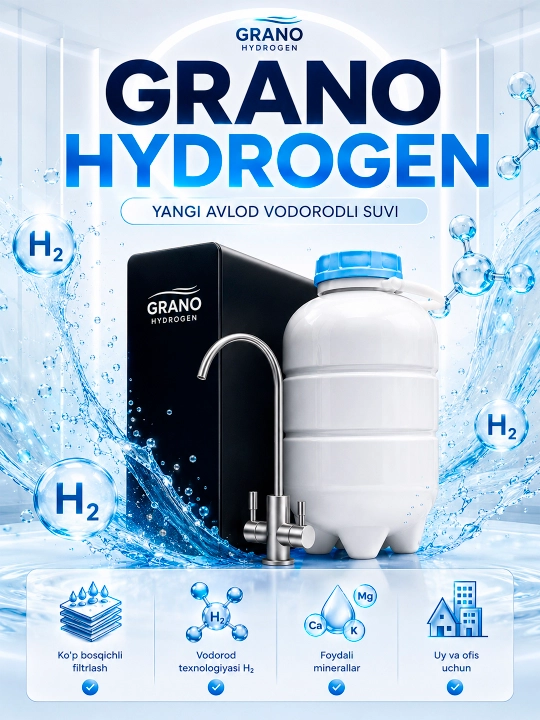 Grano Hydrogen водородный фильтр для воды, 5 ступеней очистки и минерализация - 