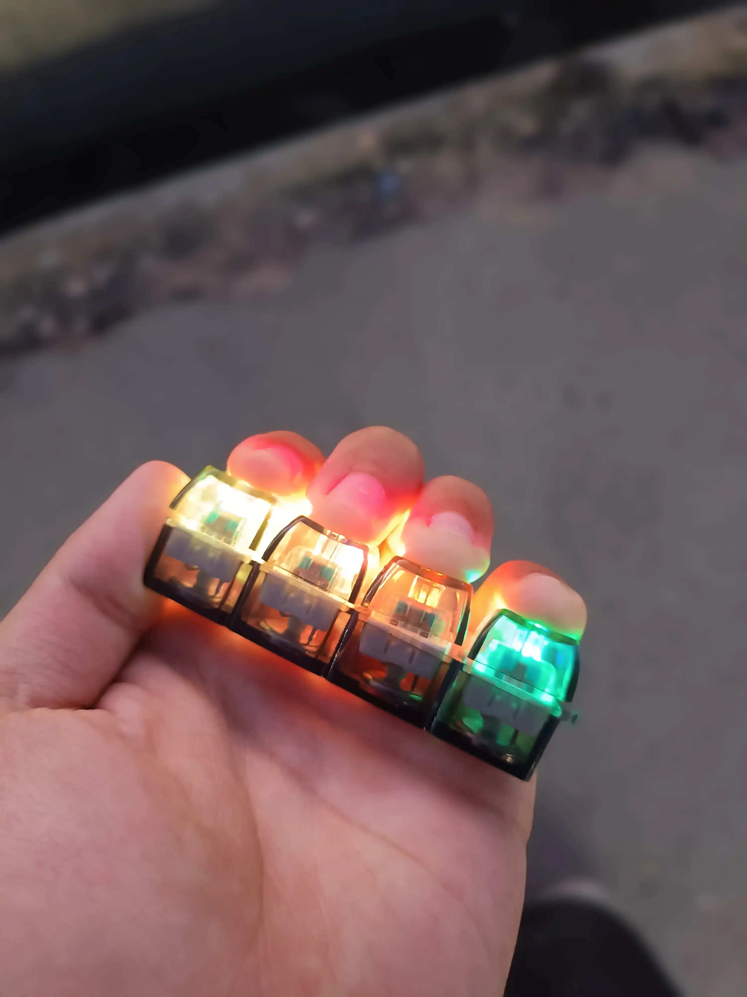 Антистресс-кликер с LED подсветкой, брелок антистресс, брелок клавиатура