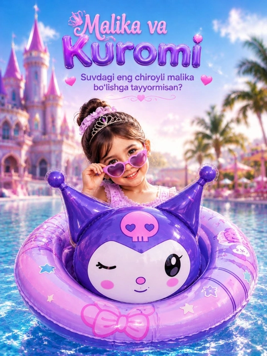 Suvda suzish, basseynda cho‘milish uchun puflanadigan doira, halqa balon, suzish aylanasi
