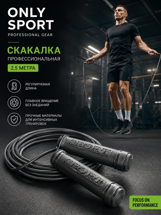 Спортивная скакалка для фитнеса - 