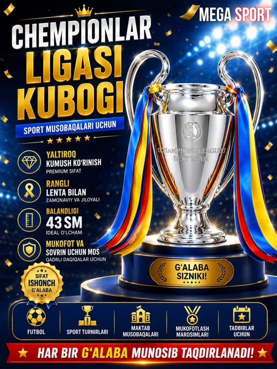 Chempionlar ligasi kubogi, musobaqa va taqdirlash marosimlari uchun - 