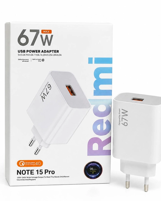 67W USB-C Tezkor Zaryadlovchi Adapter, QC 4.0 Fast Charger - 