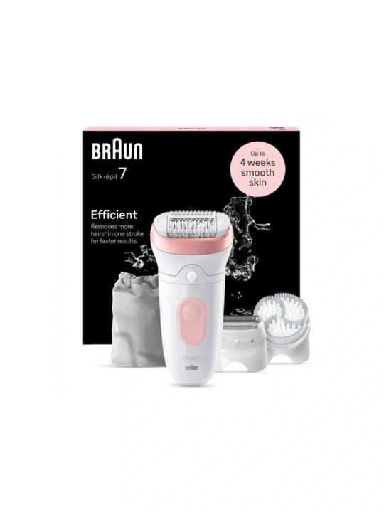 Эпилятор Braun SE7060 Silk-épil 7, аккумуляторный, влагозащищенный, 40 пинцетов
