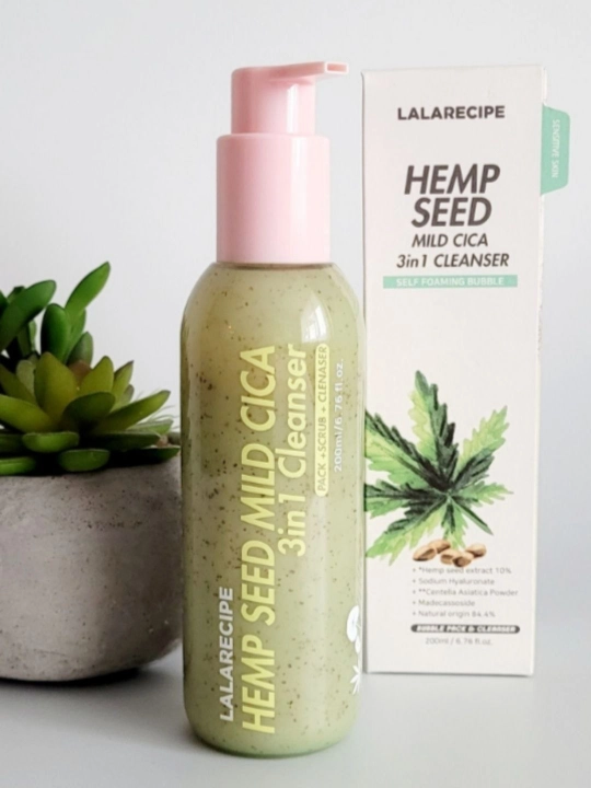 LALARECIPE Penka Yuzu Self Foaming 3 в 1 с AHA и BHA для очищения лица, 200 мл