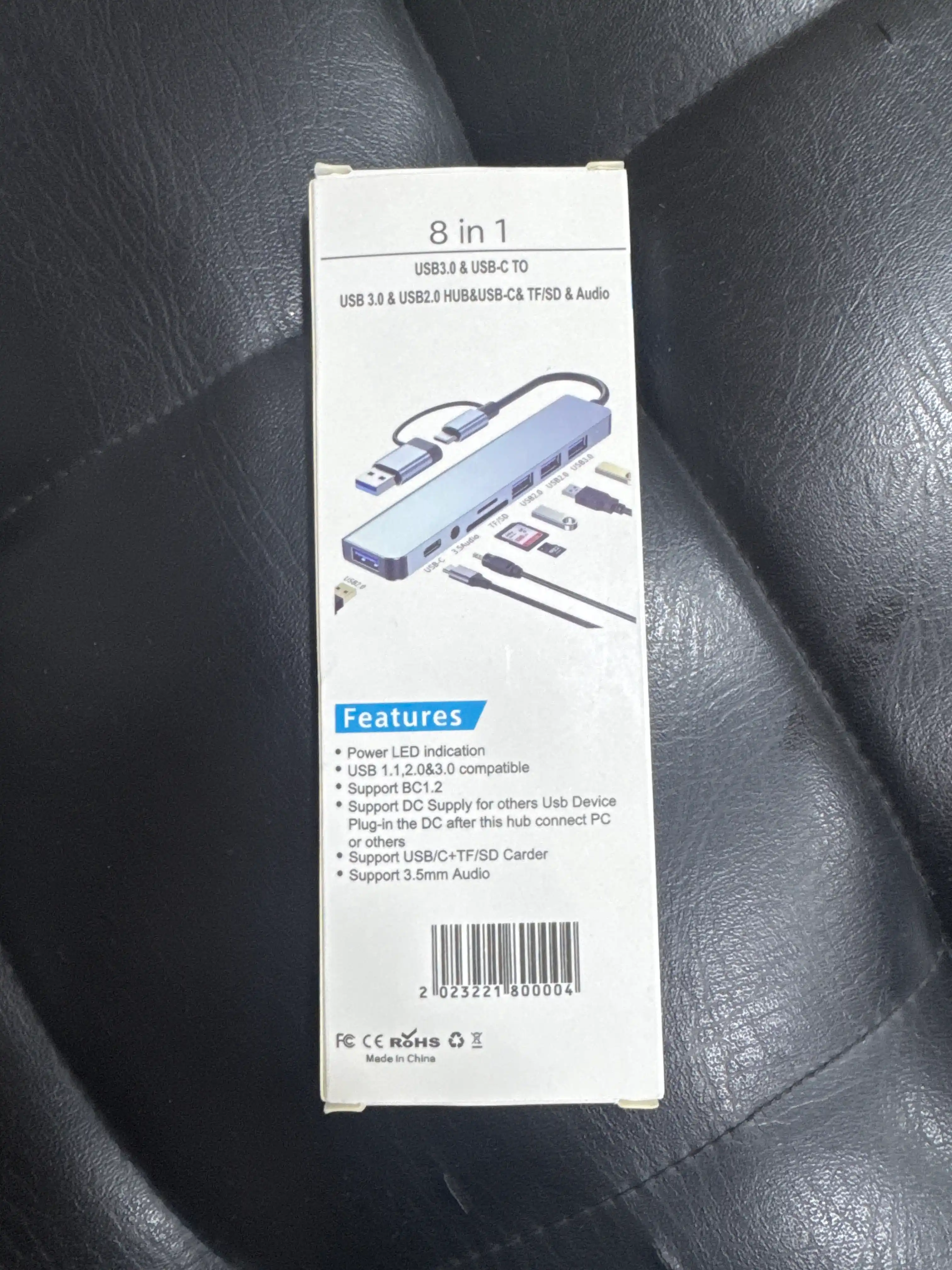 USB-C HUB: USB 3.0, USB-C, HDMI, SD va MicroSD portlari bilan ko‘p funksiyali adapter