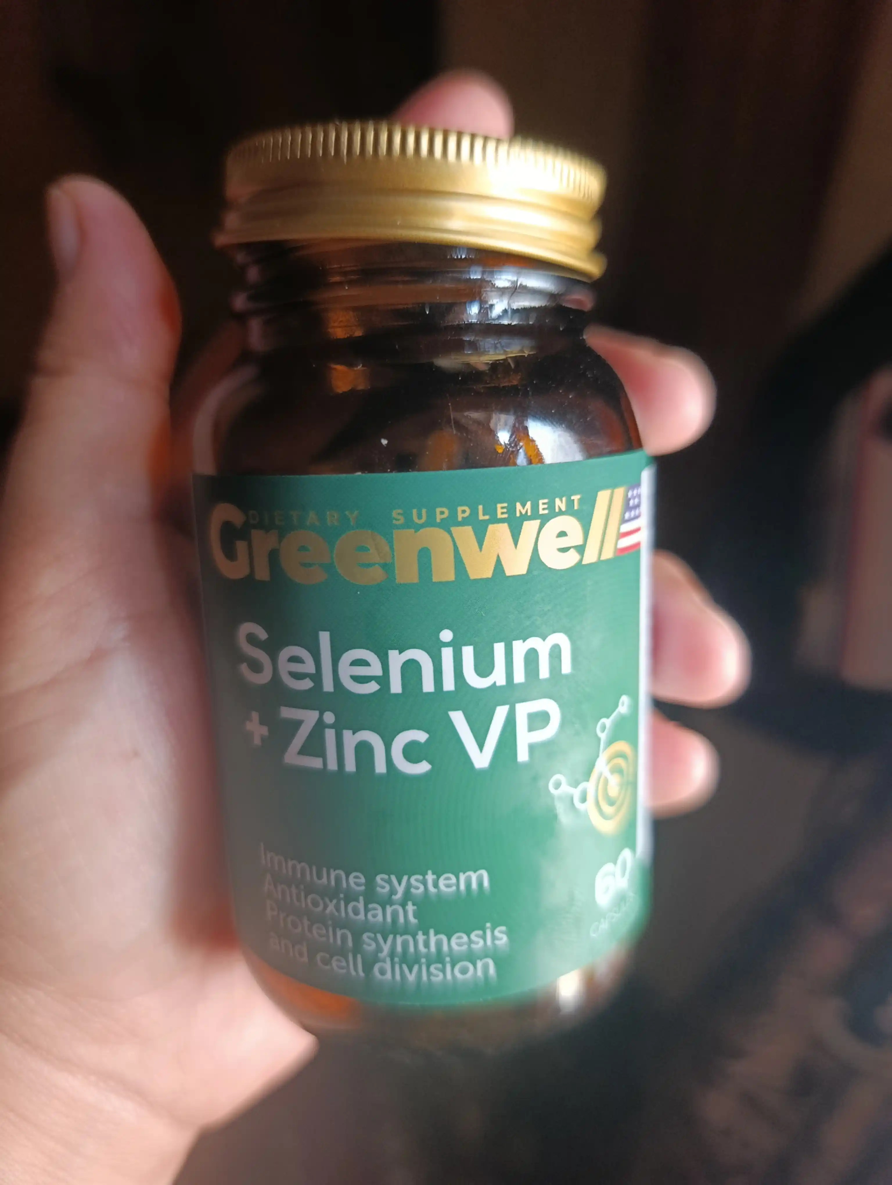 Цинк + Селен витамины, БАД для иммунитета, 60 капсул, Greenwell