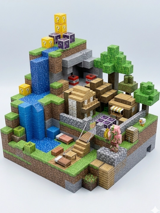 Minecraft My World magnit konstruktori, bolalar uchun rivojlantiruvchi kubiklar