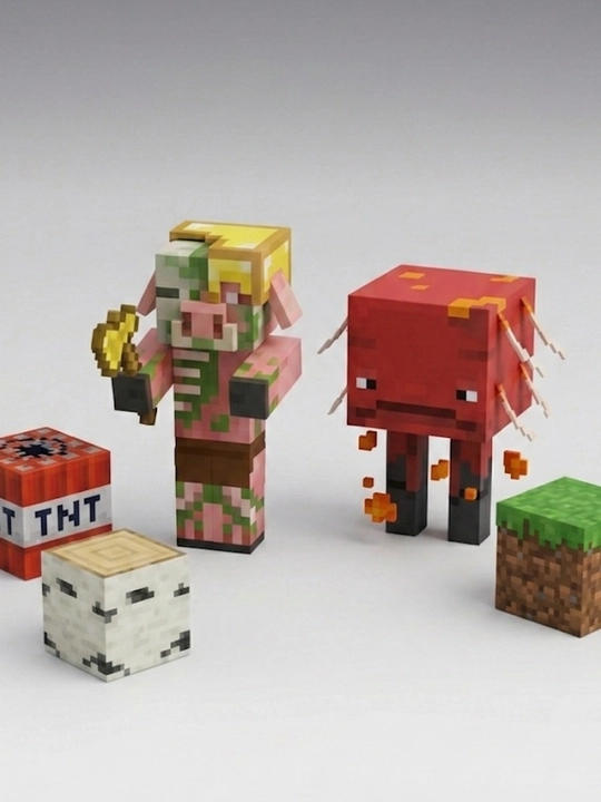 Minecraft My World magnit konstruktori, bolalar uchun rivojlantiruvchi kubiklar