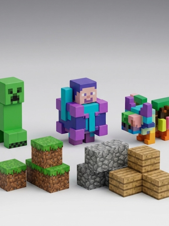 Minecraft My World magnit konstruktori, bolalar uchun rivojlantiruvchi kubiklar