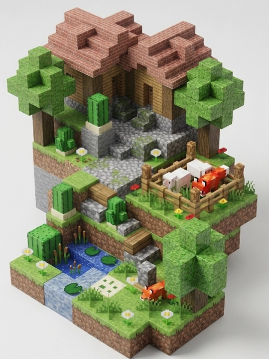 Lego magnit konstruktori Minecraft My World, bolalar uchun rivojlantiruvchi kubiklar 180