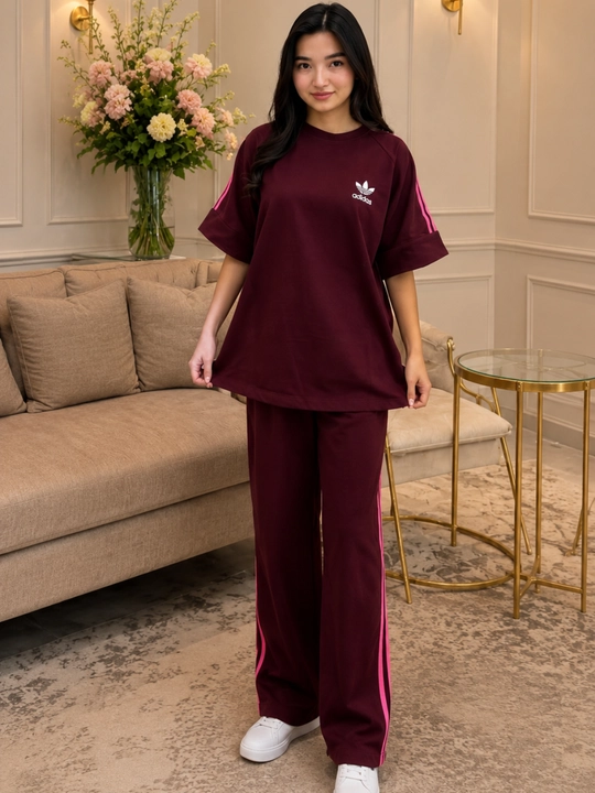 Женский спортивный комплект двойка oversize футболка и брюки, стандартный размер