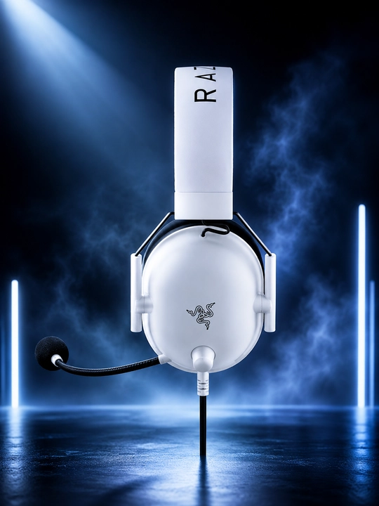 Yengil va kuchli gaming headset RAZER BLACKSHARK V2 X (WHITE)