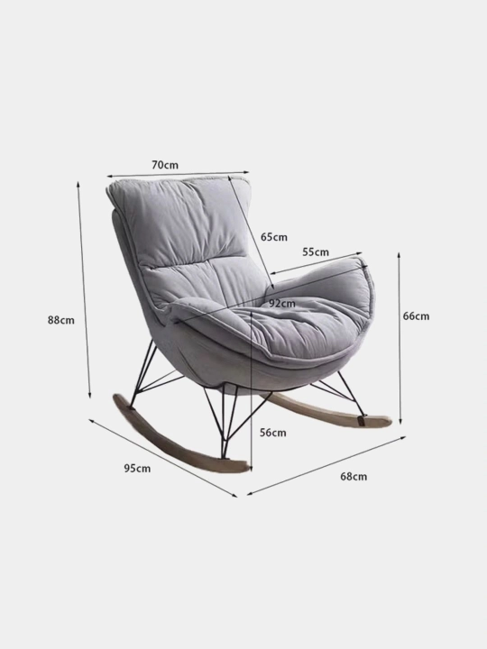 Кресло качалка, для отдыха rocking chair мягкое