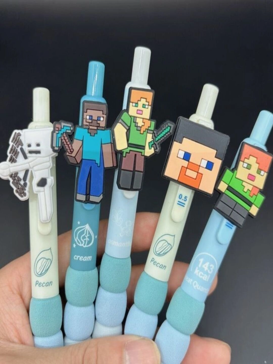 Набор шариковых ручек в стиле Minecraft и Demon Hunters – 5 и 6 штук