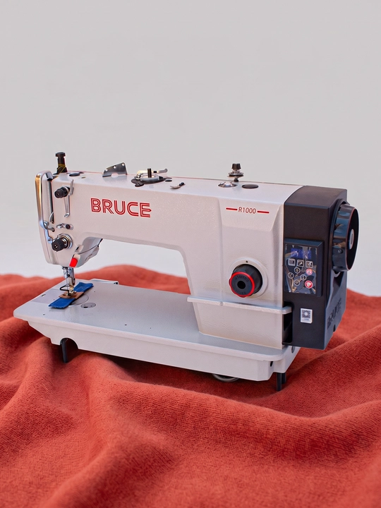 BRUCE R-1000 bir qatorli chok uchun yarim avtomatik tikuv mashinasi