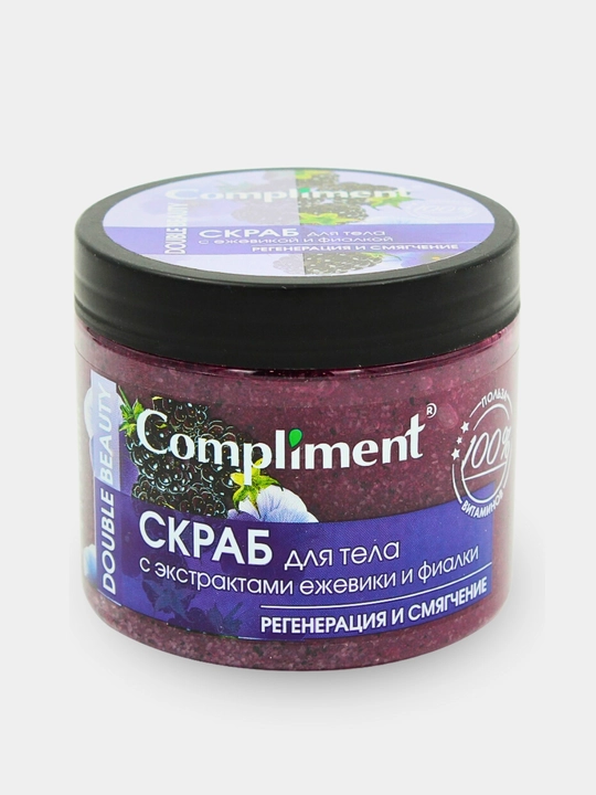 Скраб для тела, для упругой кожи, антицеллюлитный, массажный эффект, Compliment, 400 мл