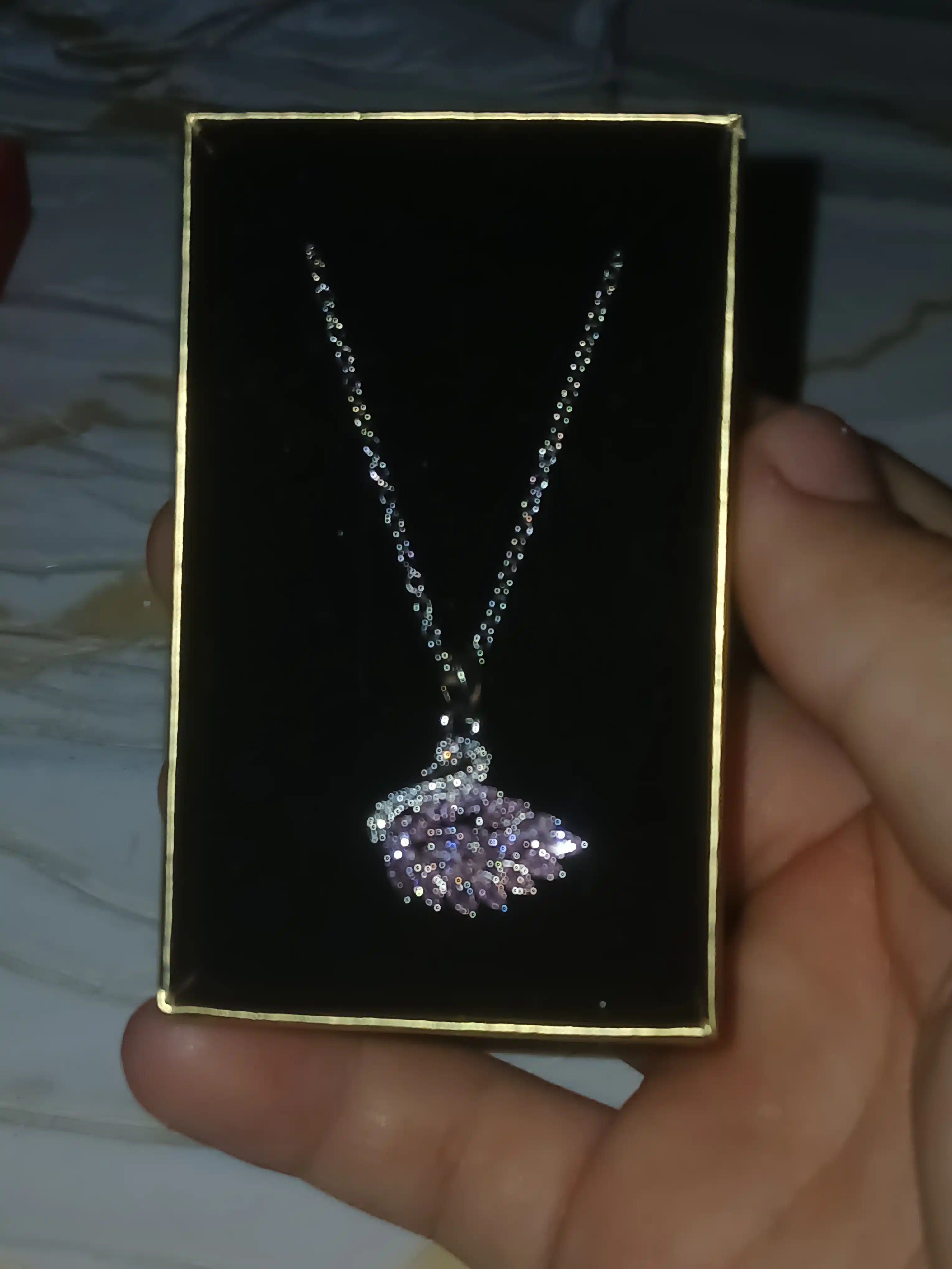 Ayollar uchun zanjir, ayollar aksessuarlari, bijuteriyalar, oqqush shaklida SWAROVSKI
