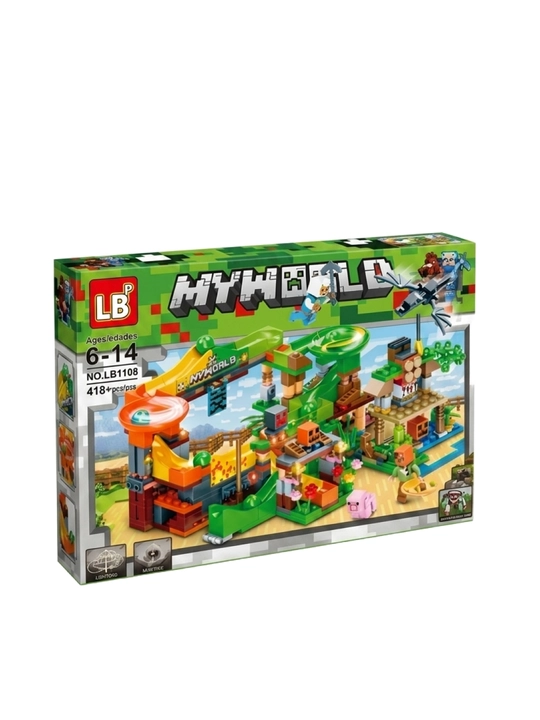 Конструктор Minecraft LB323 с шариковой трассой и фигурками, 578 деталей, подарок внутри
